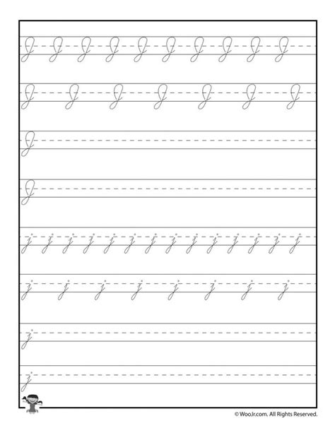 Cursive Writing Practice Worksheets | Woo! Jr. Kids Activities : Children's Publishing