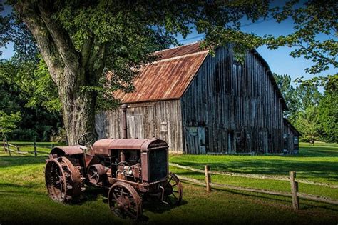 Old Rusty McCormick Deering Tractor by Midwest Barn Rural | Etsy