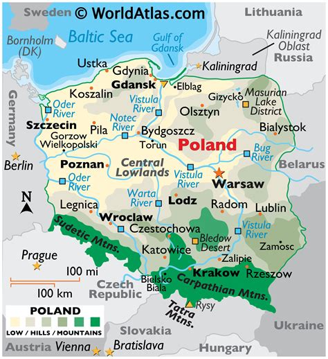 Poland Map / Geography of Poland / Map of Poland - Worldatlas.com