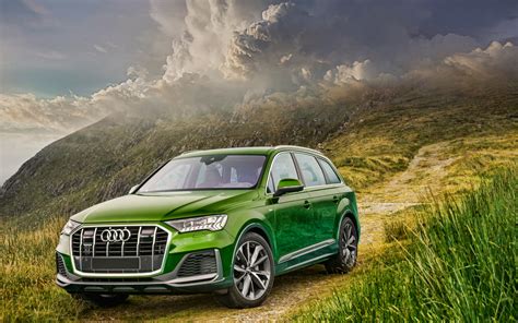 Indir duvar kağıdı Audi Q7, offroad, SUV, 2021 arabaları, HDR, Yeşil ...