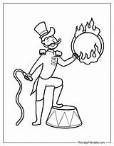 Circus Coloring Ringmaster Pages Acrobat Sheets Colouring Performers  sketch template