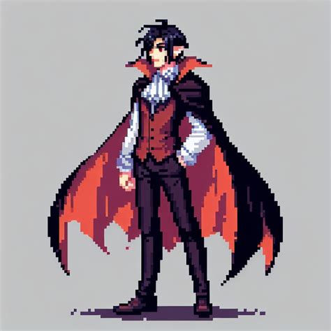 Pixel Vampire Character Design - Side View | AI Art Generator | Easy ...