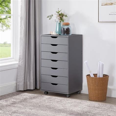 Debbie 7-Drawer Office Storage Cabinet by Naomi Home-Color:Gray - Walmart.com - Walmart.com