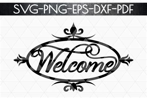 Welcome Sign SVG Cutting File, Metal Designs Papercut Template, PDF By Mulia Designs | TheHungryJPEG