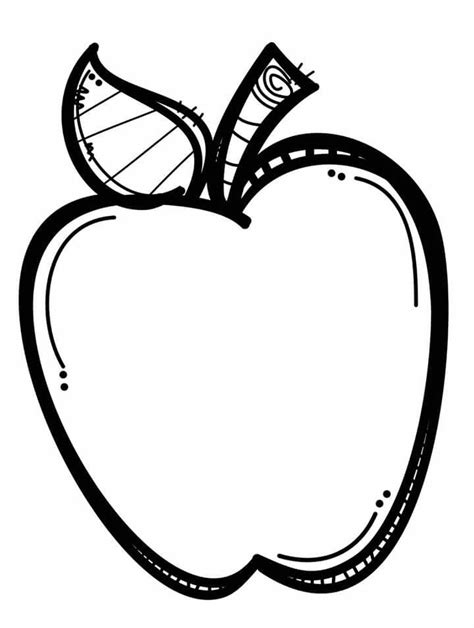 teacher apple clipart black and white - Clip Art Library