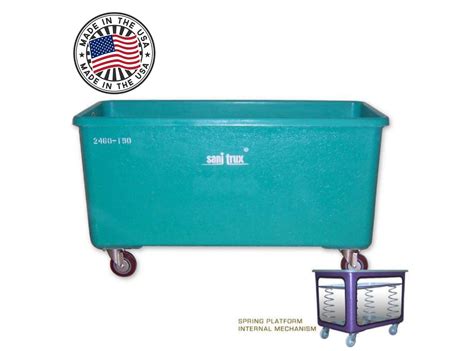 Sanitrux® Spring Platform Heavy Duty Commercial Laundry Cart On Wheels ...