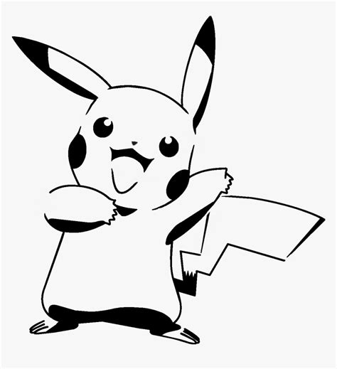 Pikachu Clipart Black And White