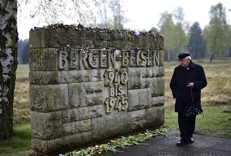 Survivors commemorate the 70th anniversary of the liberation of the Bergen-Belsen concentration ...