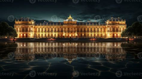 Night view of Versailles Palace. Generative AI 32977663 Stock Photo at ...