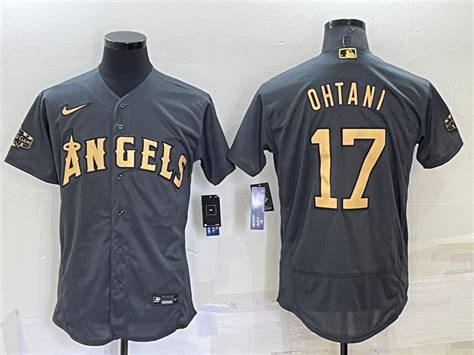 Angels 17 Shohei Ohtani Charcoal Nike 2022 MLB All Star Flexbase Jersey