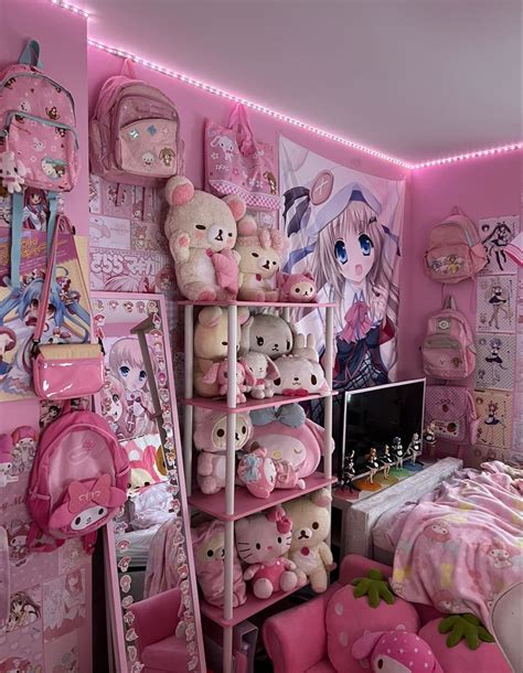 i love my pink cutecore room :3 | Otaku room, Pink room decor, Hello kitty room decor