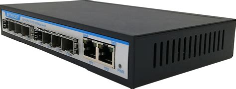 High Reliability Fiber Optic Switch 8 - Port Gigabit SFP 10 / 100 / 1000 Mbps