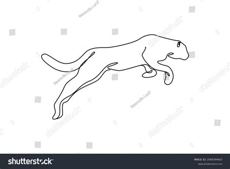 Animal Line Art Elegant Simple Minimalist Stock Vector (Royalty Free ...