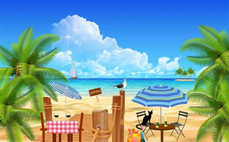 Plage Café Tables · Image gratuite sur Pixabay