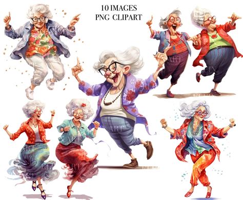 Old Ladies Clipart, Old People Clipart, Funny Old Ladies PNG, Grandma ...