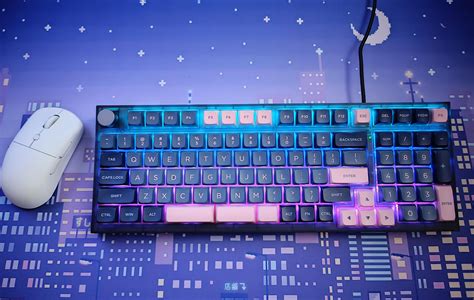 SKYLOONG GK980 Dye-Sub PBT - BluePink(Mechanical & Hot Swappable)