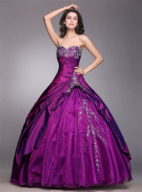 2015 New Purple Quinceanera Dresses Sweet 16 Dresses Lace Up Embroidery ...