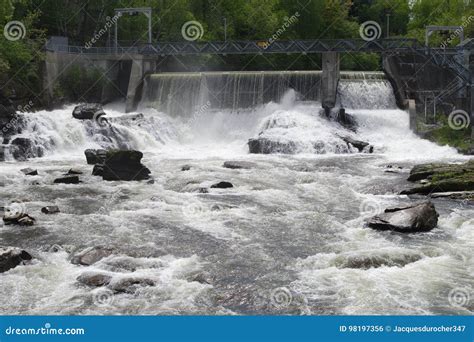 Hydroelectricity Powerstation Waterfall Reservoir Turbine Electricity Stock Photo - Image of ...