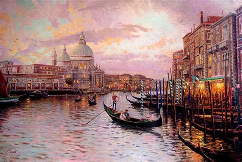 Venice (Sunset on the Grand Canal) by Thomas Kinkade LARGE 24x36 Signed and Numbered S/N Limited ...