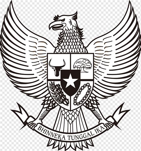 Logo Garuda Pancasila Bw Hitam Putih Vector Cdr