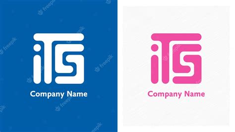 Premium Vector | A blue and pink logo that says itg.