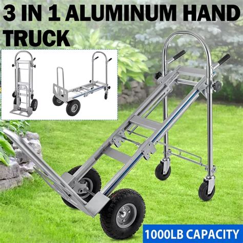 HEAVY DUTY HAND Truck -Aluminum Dolly Cart for Moving 1000lbs 10" Pneumatic Tire $175.90 - PicClick