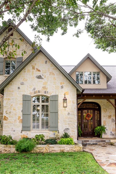 An elegant new French Country style home with Tudor Revival and Texas ...