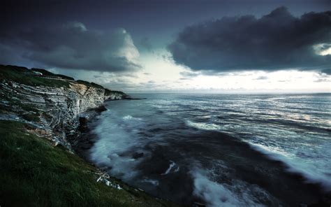 landscapes, Seas, Cliffs, Evening Wallpapers HD / Desktop and Mobile ...