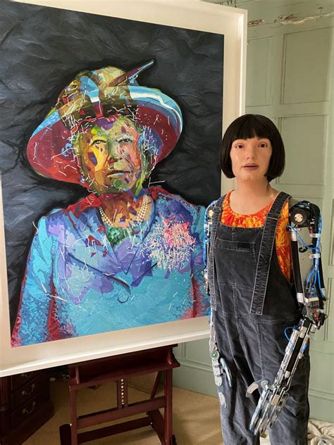 Ai-Da creates the first portrait of the Queen painted by a humanoid robot | Creative Boom