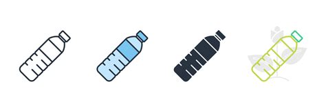 Water Bottle icon logo vector illustration. Plastic bottle symbol ...