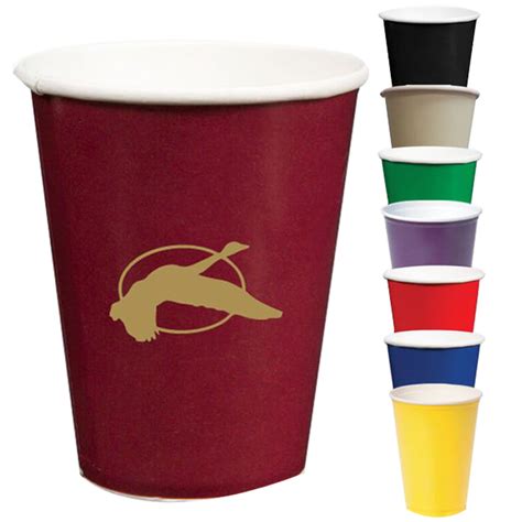 9oz Colored Hot/Cold Personalized & Custom Paper Cups With Logo