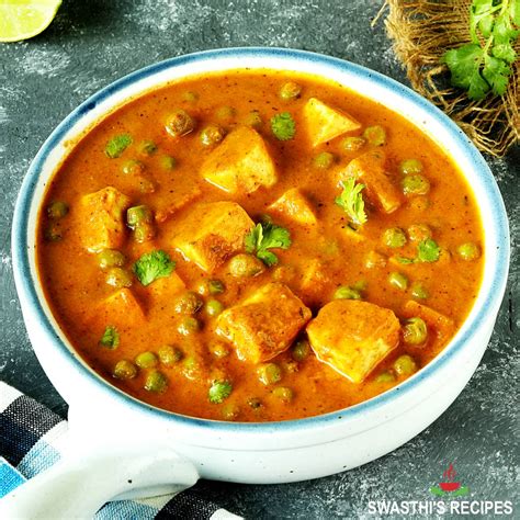 Matar Paneer Recipe (Mutter Paneer) - Swasthi's Recipes