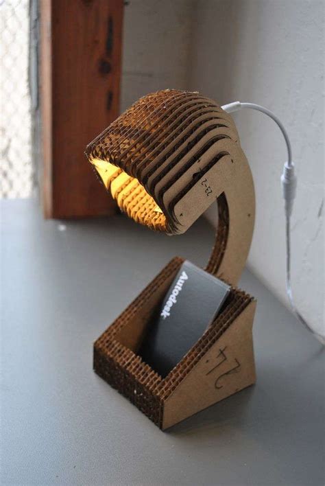 44 Cardboard Home Decor Finds | Cardboard design, Desktop lamp, Diy ...