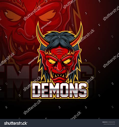 Demons Esport Mascot Logo Design Stock Vector (Royalty Free) 1595053795 | Shutterstock