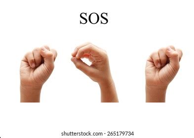 Sos Asl American Sign Language Stock Photo 265179734 | Shutterstock