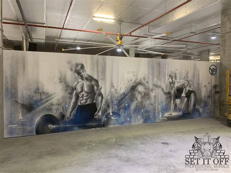 Gym Interior Wall Murals - Graffiti Artist Melbourne