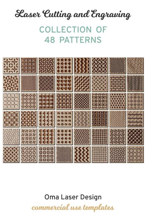 48 Patterns for Laser Engraving Svg. Box Lid Engraving Dxf - Etsy