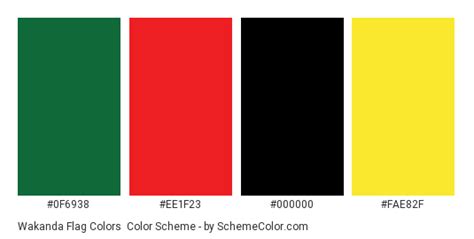 Wakanda Flag Colors Color Scheme » Black » SchemeColor.com