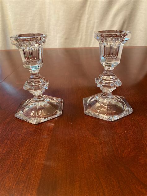 Vintage Crystal Candlestick Holder Set of 2 - Etsy.de