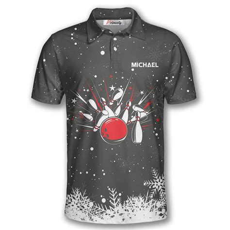 Christmas Snow Custom Bowling Shirts for Men - Primesty