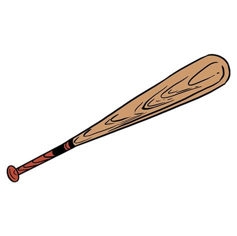 How to Draw a Baseball Bat - Really Easy Drawing Tutorial | Baseball ...