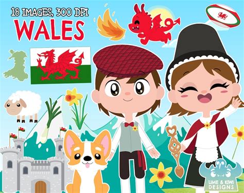 Wales Clipart Instant Download Vector Art Commercial Use | Etsy