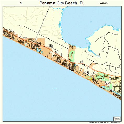 Panama City Beach Florida Street Map 1254725