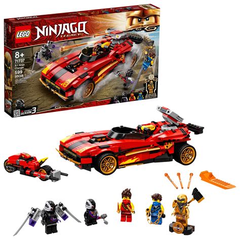 LEGO NINJAGO Legacy X-1 Ninja Charger 71737 Ninja Toy Building Kit Featuring Motorcycle and ...