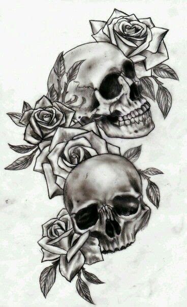 Skulls and roses | Tatoveringsidéer, Tatoveringsdesign, Tatoo