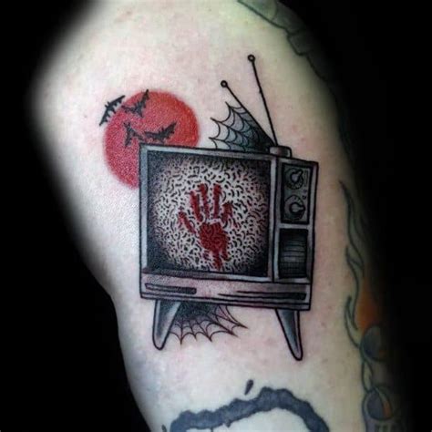 40 TV Tattoos For Men - Television Set Design Ideas