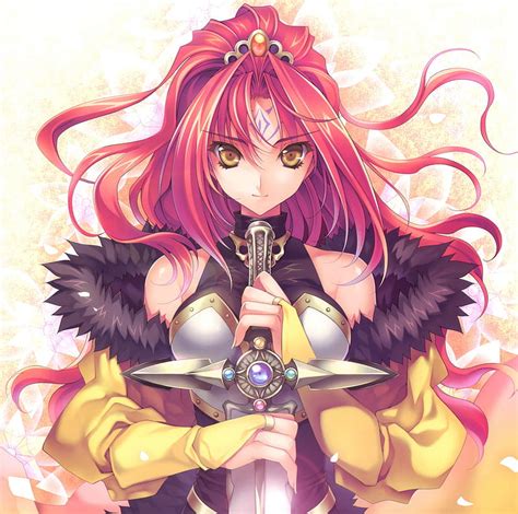 Anime Girl With Red Hair And Sword