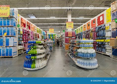 MOSCOW, RUSSIA - MARCH 03, 2015. the Interior of Leroy Merlin Store ...