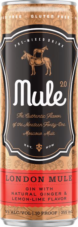 Mule 2.0 Moscow Mule - Drink Yours Right From The Can or Pour it Over Ice Into A Copper Mug