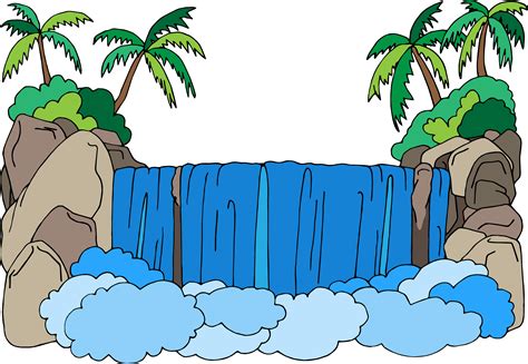 Gambar Air Terjun Gunung Air Terjun Gunung Clipart Air Terjun Png ...